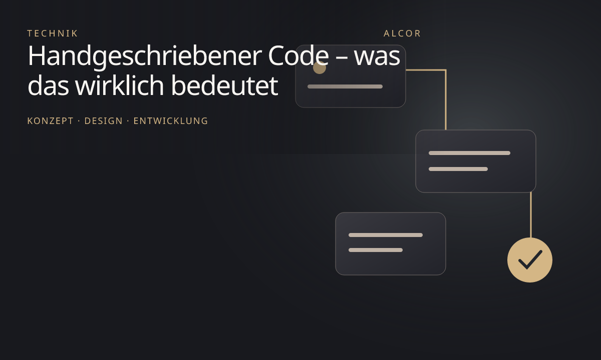 Beitragsillustration: Handgeschriebener Code – was das wirklich bedeutet